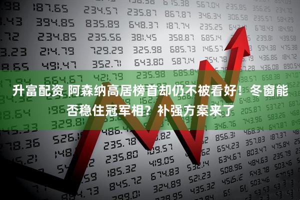 升富配资 阿森纳高居榜首却仍不被看好！冬窗能否稳住冠军相？补强方案来了