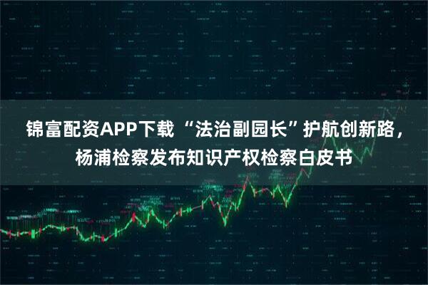 锦富配资APP下载 “法治副园长”护航创新路，杨浦检察发布知识产权检察白皮书